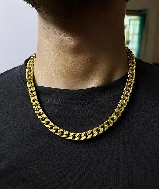 Heavy Gold Plated Cuban Link Chain for Men & Boys